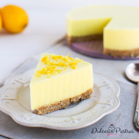 Receta de tarta de limon fria